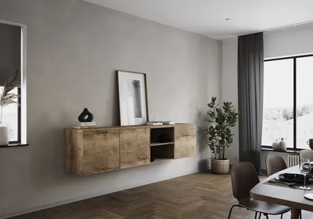 Cuisines Aviva Meuble rangement living - séjour 240cm avec étagère ouverte 0